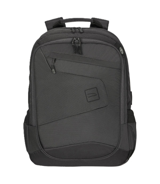 Tucano Lato Mochila Portatil 17" - Respaldo y Correas Acolchados - Doble Compartimento - Bolsillos para Botella y Paraguas - Color Negro
