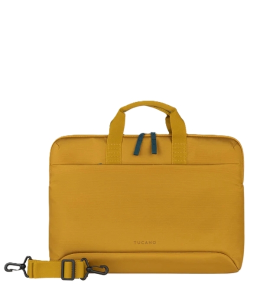 Tucano Smilza Maletin Portatil 15,6" - Tamaño Slim - Sistema Anti-Choques - Mango Doble - Color Amarillo