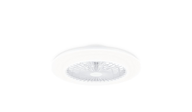 Philips Amigo Flat Fan Ceiling IR RD Ventilador de Techo con Luz LED Hasta 6500K - Aspas Integradas - 25W Ventilador + 60W Luz  - Sparkle - Mando a Distancia - Color Blanco