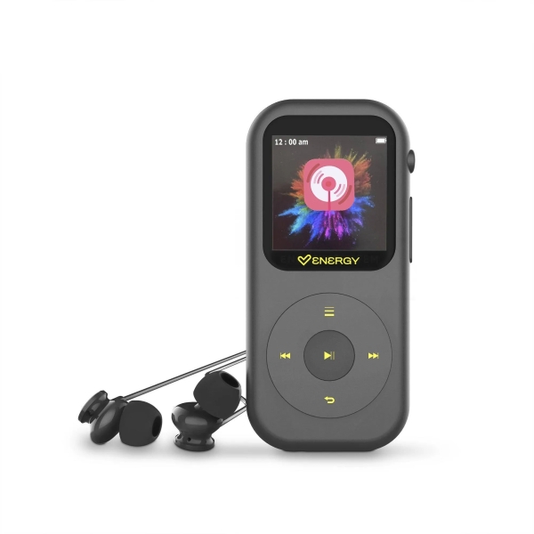 Energy Sistem Handy Reproductor MP4 - 16GB - Bluetooth 5.3 - Pantalla IPS LCD - Botones Tactiles - Radio FM - Grabadora de Voz con Microfono Integrado - Lector MicroSD Hasta 128GB - Color Gris