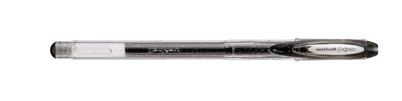 Uni-ball Signo Sparkling UM-120SP Roller de Tinta Gel - Punta de Bola 1mm - Tinta Pigmentada Resistente al Agua y Luz - Efecto Purpurina - Color Negro