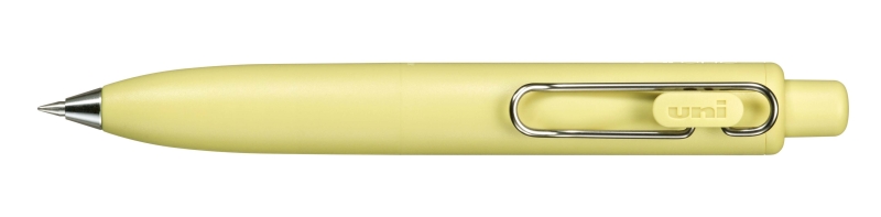 Uni-ball One P Boligrafo Retractil con Punta Fina 0.5mm - Agarre Suave y Comodo - Tinta Color Negro - Cuerpo de Color Amarillo Banana