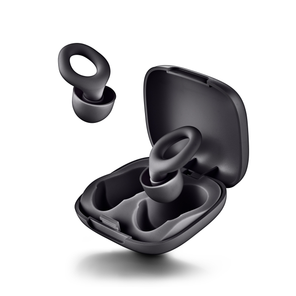 NGS Noon Tapones para Oidos con Reduccion de Ruido - Silicona - Funda y 4 Almohadillas - Color Negro