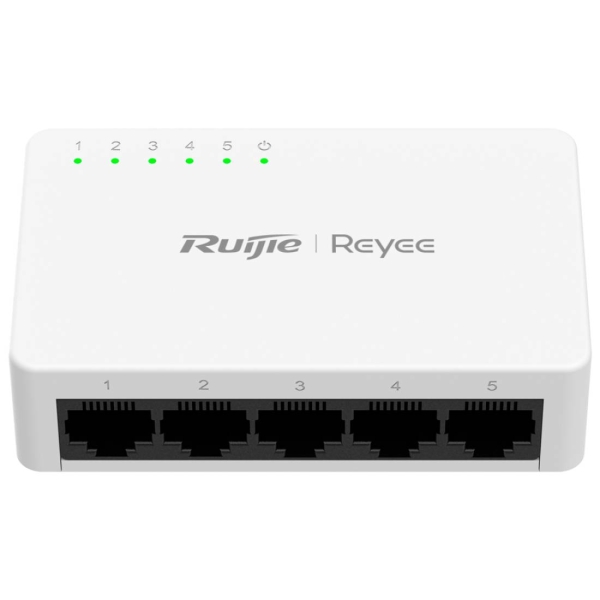 Ruijie RG-ES05F Switch de Sobremesa - 5 Puertos - Velocidad hasta 100Mbps - Color Blanco