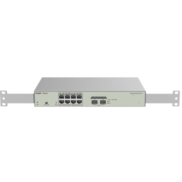 Ruijie RG-NBS3100-8GT2SFP-P-V2 Switch Gestionado en Capa 2 - 8 Puertos - PoE 125W - Carcasa de Acero - Color Acero