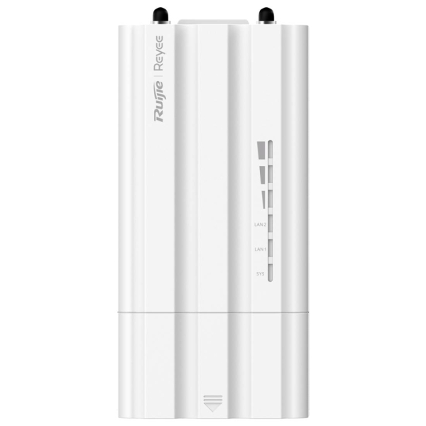 Ruijie RG-AirMetro550G-B Puente Inalambrico - Velocidad hasta 867Mbps - Proteccion IP55 - Ganancia hasta 23dBi - Antenas Externas - Ethernet - Empareja hasta 32 Equipos - Color Blanco