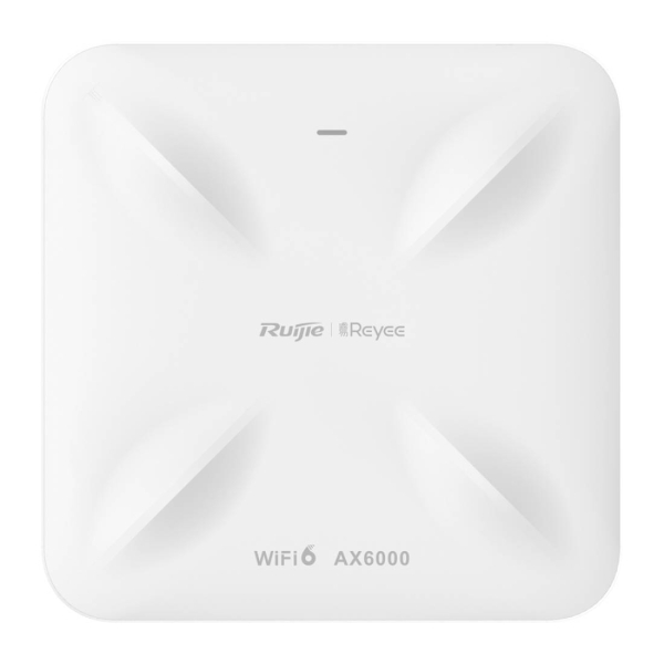 Ruijie RG-RAP2260(H) Punto de Acceso de Doble Banda - Montaje en Techo - PoE - 6Gbps - WiFi 6 AX6000 - 2x RJ45 LAN 2.5Gbps - Antenas Integradas Gestion con App - Color Blanco