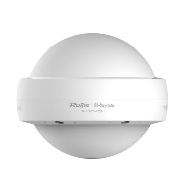 Ruijie RG-RAP6262(G) Punto de Acceso para Exterior - Doble Banda - IP68 - PoE - 2x RJ45 - 1.8Gbps - WiFi 6 AX1800 - Antenas Internas Omnidireccionales Ethernet - Color Blanco
