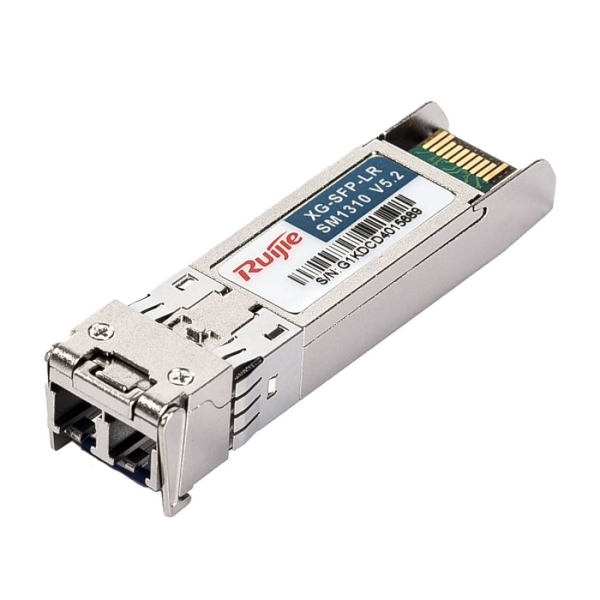 Ruijie XG-SFP-LR-SM1310 Modulo Transceptor SFP+ - 10GBase-LR - Fibra Optica hasta 10km - Velocidad hasta 10Gbps - Conector LC - Longitud de Onda de 1310nm - Color Acero