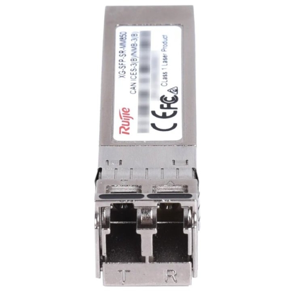 Ruijie XG-SFP-SR-MM850 Modulo Transceptor SFP+ - 10GBase-SR - Fibra Optica hasta 300M - Velocidad hasta 10Gbps - Conector LC - Longitud de Onda de 850nm - Color Acero