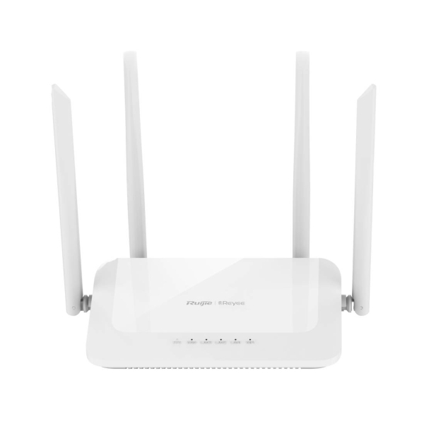 Ruijie RG-EW1200 Router de Doble Banda - 4 Puertos - Velocidad Inalambrica hasta 1.2Gbps - WiFi 5 - Soporte Mesh - CPU de Doble Nucleo - Gestion con App - Color Blanco