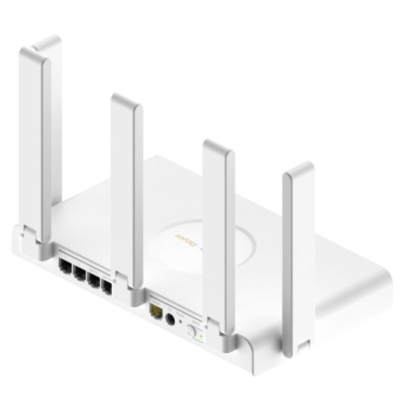 Ruijie RG-EW3000GX Router de Doble Banda - 5 Puertos - Velocidad Inalambrica hasta 3Gbps - WiFi 6 AX3000 - CPU de Doble Nucleo - Soporte Mesh - Gestion en la Nube - Color Blanco