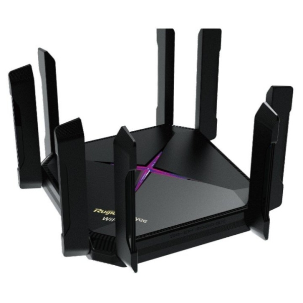 Ruijie RG-EW6000GX Router - 5 Puertos - Velocidad Inalambrica hasta 6Gbps - WiFi 6 AX6000 - Soporte Mesh - Color Negro