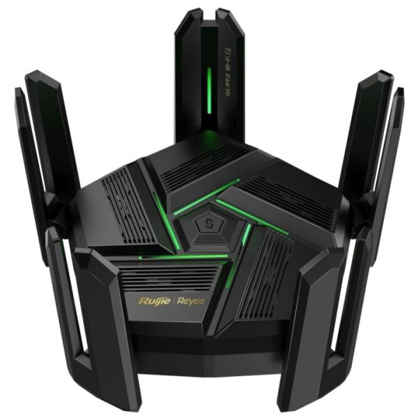 Ruijie RG-EW7200BE PRO Router de Doble Banda - 9 Puertos - WiFi 7 BE7200 - Velocidad Inalambrica hasta 7.2Gbps - Soporte Mesh - Gestion en la Nube - Color Negro