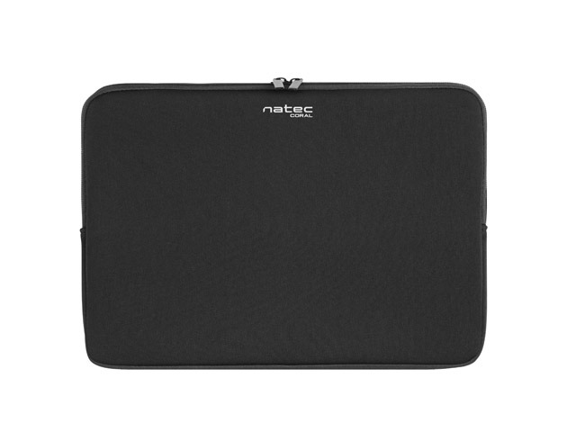 Natec Coral Funda par Portatiles de 14.1" - Neopreno - Doble Cremallera - Delgada y Resistente - Color Negro