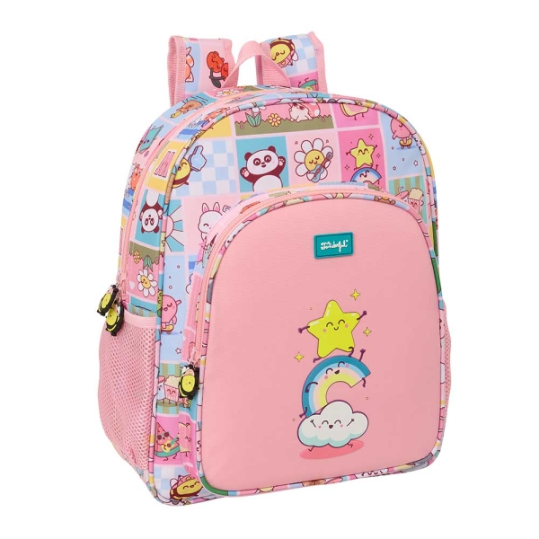 Safta Mr. Wonderful Comic Mochila - 15L - Adaptable a Carro - Bolsillo Frontal - Portabotellas - Cremallera con Doble Tirador - Asa de Mano - Hombreras y Espalda Acolchada - 32x38x12cm - Color Rosa