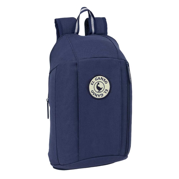 Safta el Ganso Jeans Mini Mochila - 8.5L - Hombreras Acolchadas - Cremallera Vertical - Asa Superior - Bolsillo Frontal - Ajustables y Confortables - 22x39x10cm - Color Azul Marino