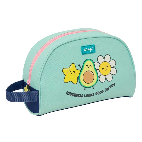 Safta Mr. Wonderful Estrella Neceser - Adaptable a Carro - Asa de Mano Lateral - Bolsillo Interior con Cremallera - 28x18x10cm - Color Turquesa Claro