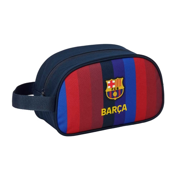 Safta F.C.Barcelona 1ª Equipacion 26/27 Neceser - Adaptable a Carro - Asa de Mano Lateral - 26x15x12cm - Color Rojo y Azul