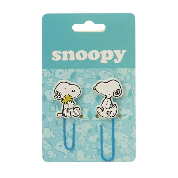 Safta Snoopy Pack de 2 Clips - Presentado en Blister - Color Azul Claro