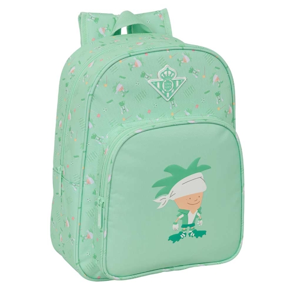 Safta Real Betis Balompie Preescolar Mochila Infantil - Portabotellas - Bolsillo Frontal - Adaptable a Carro - Hombreras Acolchadas - 26x34x11cm - Color Verde
