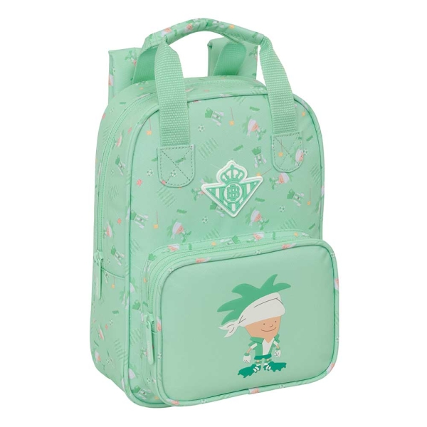 Safta Real Betis Balompie Preescolar Mochila Infantil - Tarjeta de Identificacion Personal - Bolsillo Frontal - Hombreras Acolchadas - 20x28x8cm - Color Verde