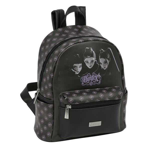 Safta K-Pop Demon Hunters Song Mini Mochila - Bolsillo Frontal y Lateral - Cremallera - Hombreras Ajustables - Asa Superior - Compacta y Ligera - 24x28x12cm - Color Negro