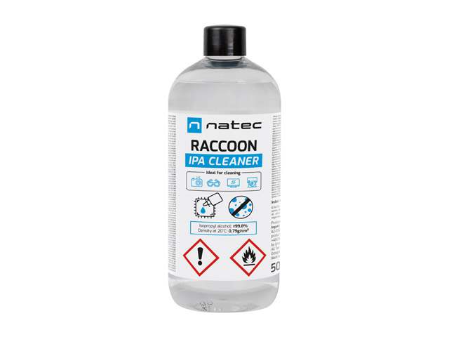 Natec Raccoon Ipa 500 ml Alcohol Isopropilico - Concetracion de Alcohol Superior al 99,8%