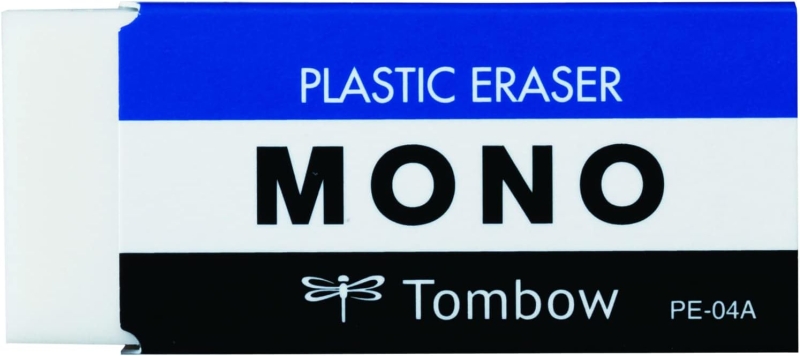 Tombow Mono Goma de Borrar Blanda - 19g - Formato M - PVC Libre de Ftalatos y Latex - Funda de Papel - Color Blanco