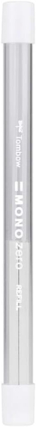 Tombow Mono Zero Recambios para Portagomas - Punta Rectangular de 2.5x5mm - Presentacion en Tubo con 2 Gomas - Libre de PVC y Latex - Color Blanco