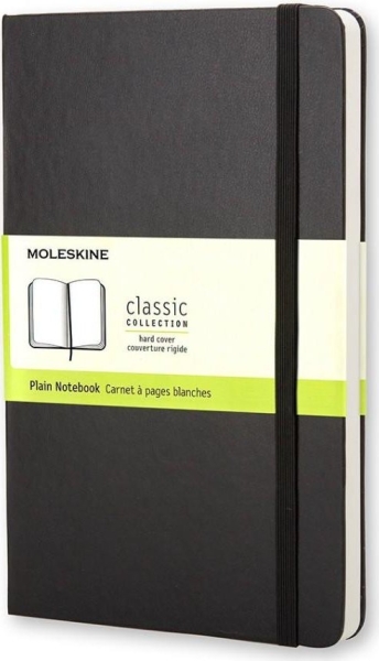 Moleskine Classic Libreta de Tapa Dura - Papel Marfil Liso - 70g/m2 - Apertura 180º - Esquinas Redondeadas - Marcapaginas - Bolsillo Interior Extensible - Cierre Elastico - 13x21cm - Color Negro