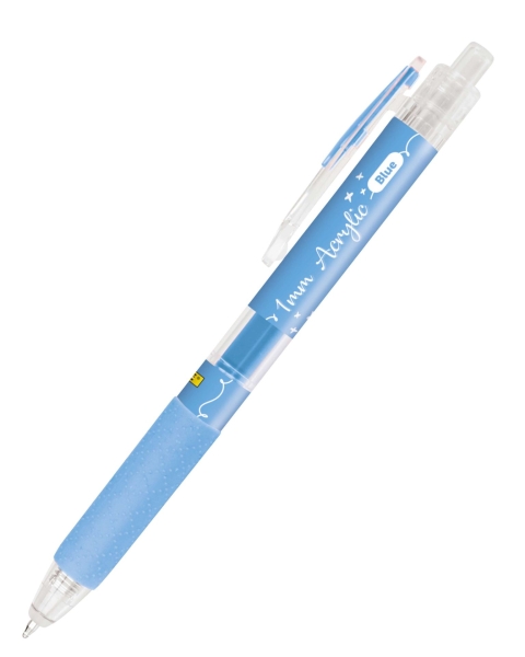 Online Boligrafo Retractil - Tinta Acrilica - Punta Fina de 1mm - Color Azul