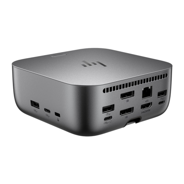 HP Dock G6 280W Thunderbolt 4 con 11 Puertos - 3xUSB-C, 5xUSB-A, 2xDisplay Port, 1xHDMI, 1xRJ-45 - Alimentacion hasta 100W via USB‑C PD - Color Gris