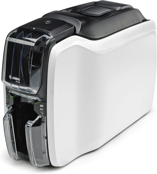 Zebra ZC100 Impresora de Tarjetas - Resolucion Maxima 300x300DPI - Velocidad de Impresion Monocromo 700 Tarjetas/h, Color 150 Tarjetas/h - Conexion USB - Color Blanco/Negro
