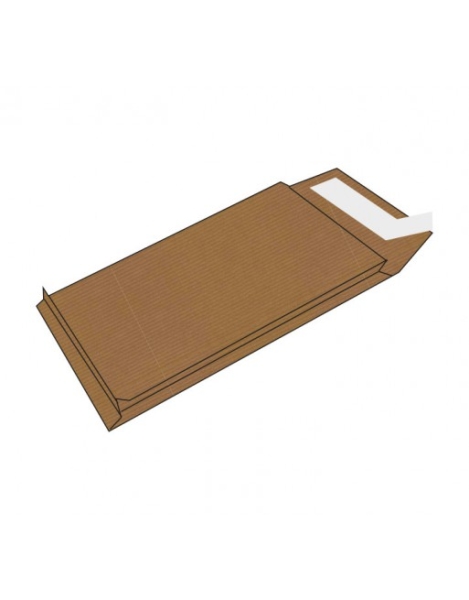 Sam Pack de 250 Sobres Fuelle Tres Lados de Papel Kraft 120grs - Medidas 229x324mm - Autoadhesivo con Tira de Silicona - Color Marron