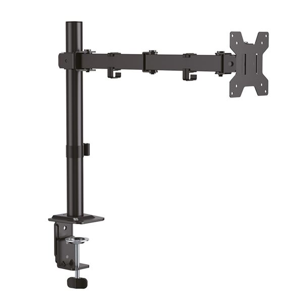 Cromad Soporte de Mesa con Brazo Articulado para Monitor de 17"-32" - Giratorio, Inclinable y Extensible - Gestion de Cables - Peso Max 10kg - VESA 100x100mm