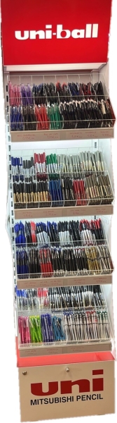 Uni-ball Expositor Torre con 780 Productos Surtidos - Gamas Variadas - Articulos de Escritura - Colores Surtidos