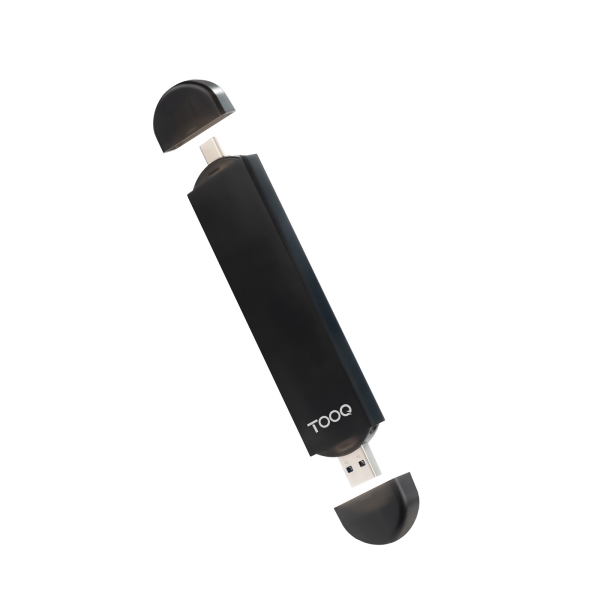 Tooq TQE-2240B Caja Externa M.2 NVME PCIe USB3.1 Gen2 Aluminio - Conexión USB-C 3.2 Gen2/USB-A 3.0 - Color Negro