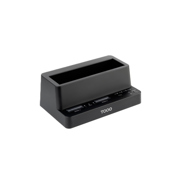 Tooq TQDS-502B Dock Doble Bahia M.2 NVMe PCIe + Bahia 2.5" y 3.5" - USB-C 3.2 Gen2 - Color Negro