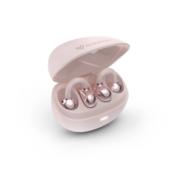 Energy Sistem StreetPods Auriculares Open Sound - True Wireless Stereo - Bluetooth 6.0 - Hasta 20 Autonomia - Microfono y Asistente de Voz Integrado - Diseño Curved-Fit Tipo Pendiente - Color Rosa