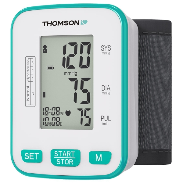 Thomson Cardio W5 Tensiometro de Muñeca - Deteccion Arritmia - Memoria 60 Lecturas - 2 Usuarios - Color Blanco