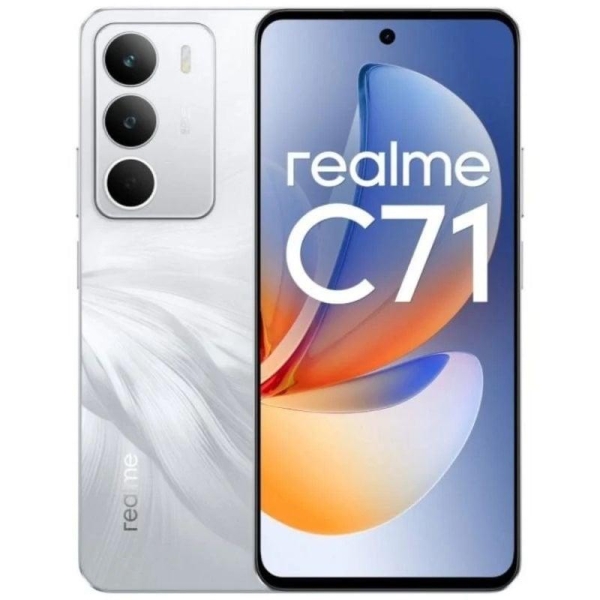 Realme C71 Smartphone Pantalla 6.67" - 4GB - 256GB - Camara 50MP - Bateria 6000mAh - Carga Rapida 45W - Color Blanco