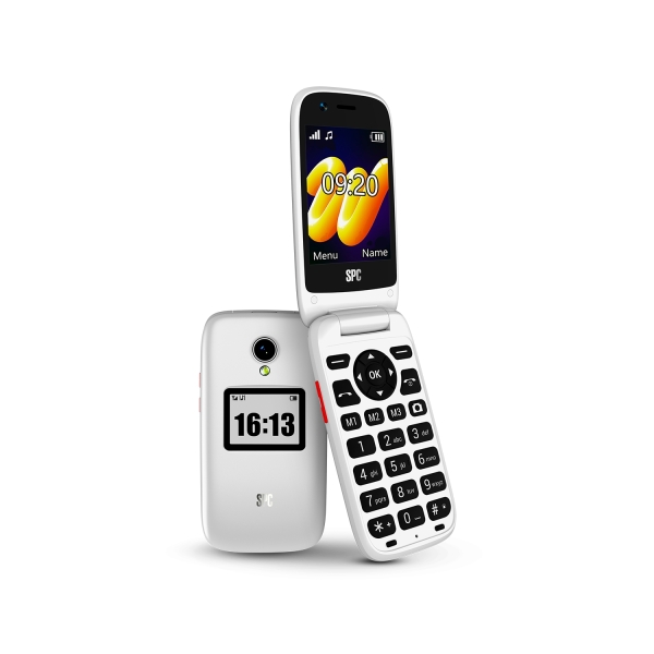 SPC Wild Star Telefono Movil 4G Pantalla 2,8" - Formato de Tapa - Pantalla Exterior 1.4" - Compatible con SPC Circles - Color Blanco