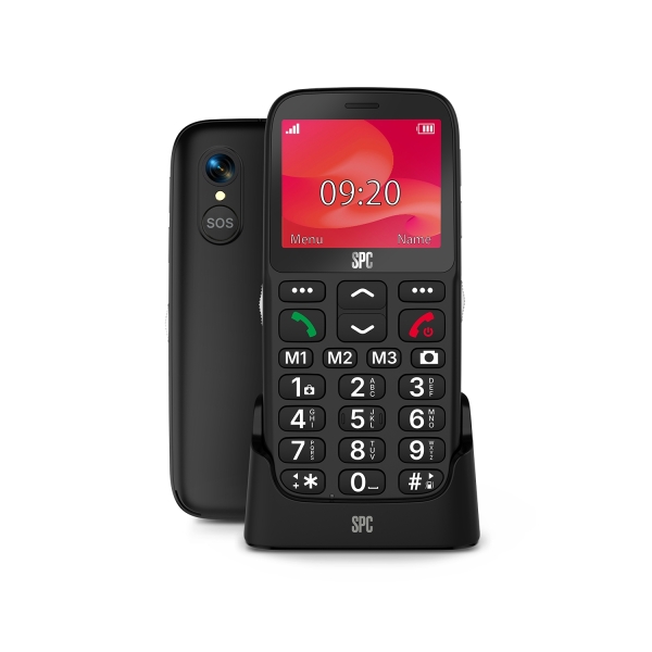 SPC Polaris Pure Telefono Movil 4G Pantalla 2,31" - Camara, Radio FM, - Base de Carga - Color Negro