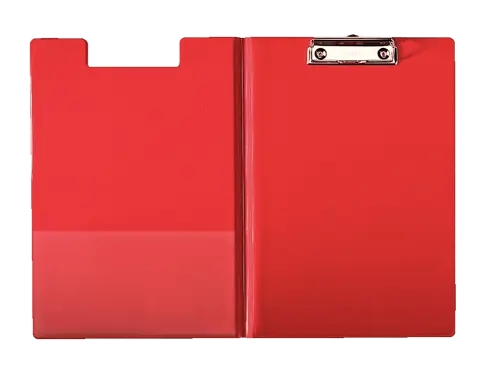 Esselte Carpeta con Pinza y Tapa de Carton Forrado con PP - Tamaño A4 - Resistente Pinza de Metal - Funda Interior Adicional - Gancho para Colgar - Ranura para Boligrafo - Color Rojo