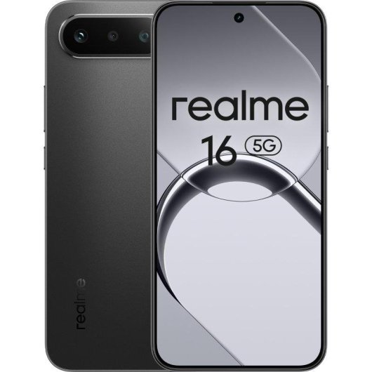 Realme 16 5G Smartphone Pantalla 6.57" - 8GB - 256GB - Camara 50MP - Bateria 6550mAh - Carga Rapida 45W - Color Negro