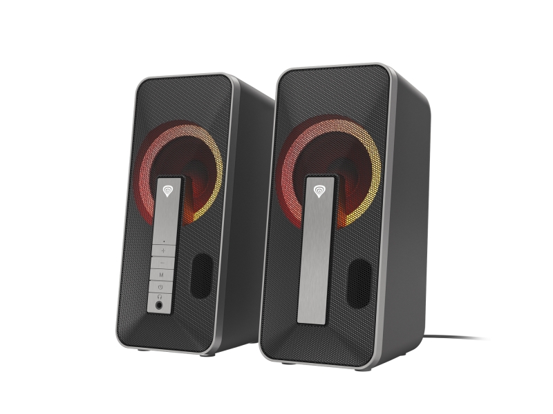 Genesis Hellium 100BT Altavoces 2.0 10W - USB - Bluetooth / Minijack - RGB -  Color Negro