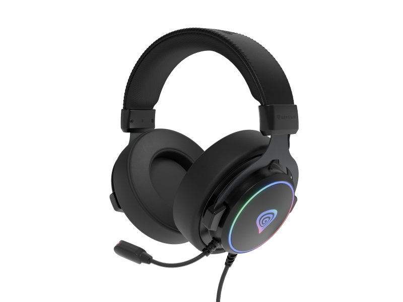 Genesis Neon 764 Auricular Gaming - Altavoz 50mm - Microfono - 7.1 Virtual - RGB - USB - Color Negro