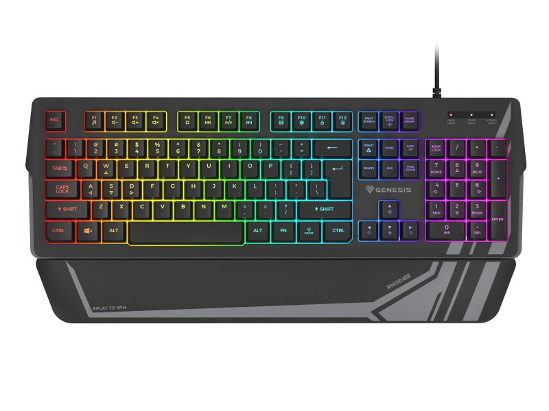 Genesis Rhod 350 Teclado Gaming Membrana - RGB - Anti-ghosting - Disposicion Española - Color Negro