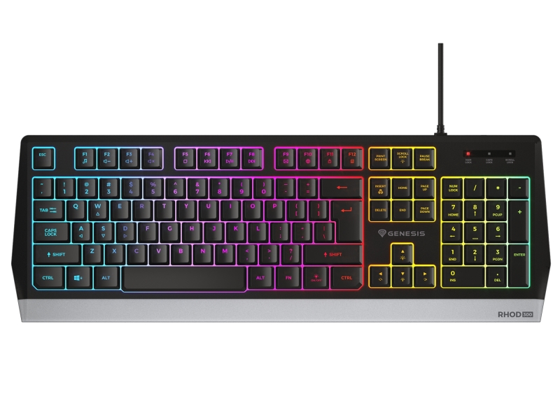 Genesis Rhod 300 Teclado Gaming Membrana - RGB - Anti-ghosting - Teclas Multimedia - Disposicion Portuguesa - Color Negro